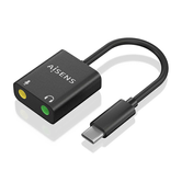 CONVERSOR AISENS USB-C A ÁUDIO 48KHZ USB-C/M-2XJACK 3.5/H 10CM