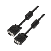CABO AISENS SVGA COM CONECTORES DE FERRITE TIPO D-SUB HDB15 MACHO BLINDADO DUPLO 3M PRETO A113-0072