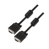 CABO AISENS SVGA COM CONECTORES DE FERRITE TIPO D-SUB HDB15 MACHO BLINDADO DUPLO 25M PRETO A113-0077