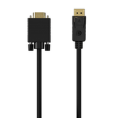 Conversor de cabo AISENS DISPLAYPORT para VGA, DP/M-VGA/M, preto, 1,0M
