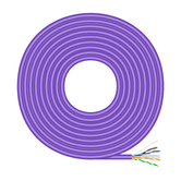 Cabo de alimentação AISENS RJ45 LSZH Cat 6 UTP Rígido AWG23 CCA Liga Violeta 100M
