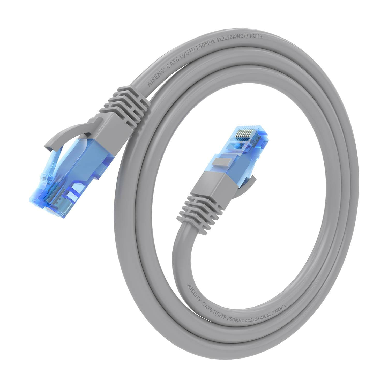 Cavo Di Rete CAT.6 UTP 20m NANOCABLE | RJ45 CCA AWG26 | Grigio | Adatto Per Connessioni Fino A 10 Gbps