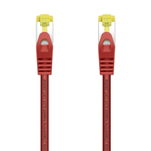 Chicote de cabo de alimentação AISENS RJ45 LSZH Cat.7 600 MHz S/FTP PIMF AWG26, vermelho, 2,0 m