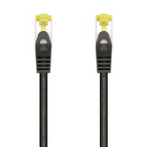 Chicote de cabo de rede AISENS RJ45 LSZH Cat.7 600 MHz S/FTP PIMF AWG26, preto, 0,5 m