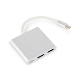 MULTI-ADAPTADOR GEMBIRD USB TIPO C, PRATA
