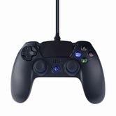 GEMBIRD MANDO DE JUEGO CON VIBRACIÇÊN CON CABLE PARA PLAYSTATION 4 O PC, NEGRO