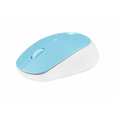 MOUSE ÓPTICO SEM FIO NATEC HARRIER 2 1600DPI BLUETOOTH 5.1 AZUL/BRANCO