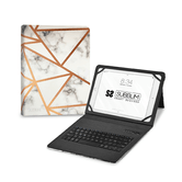 CASO E TECLADO 9.6´´ SUBBLIM TRENDY WHITE MARMLE