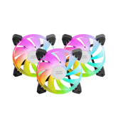 KIT 3xVENTILADOR INTERNO ARGB MARS GAMING MF-3A KIT PRETO 12x12cm ARGB RAINBOW