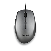 RATO NGS ERGO MOTH CINZENTO COM CABO E BOTÕES SILENCIOSOS. ADAPTADOR USB PARA TIPO C
