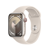 Apple Watch Series 9 GPS + Celular 45 mm Starlight Caixa de alumínio com Starlight Sport Band - M/L