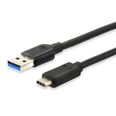 CABO USB 3.0 TIPO A MACHO A USB-C MACHO 0,25M