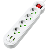 PLUGUE DCU 4 SAÍDAS + 3 PORTAS USB 10,5W