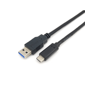 CABO USB-A MACHO USB-C MACHO USB 3.2 2M TRANSFERÊNCIA 5G 3A COLOR NEGRO