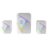 ALTAVOCES 2.1 MARS GAMING RGB DINÂMICO 35W 3D SURROUND BLANCOS CONTROLE DE VOLUME ALIM. USB JACK 3.5