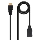CABO HDMI NANO CABO HDMI A/M - HDMI A/H 2.0 PROLONGADOR 1,0M NEGRO