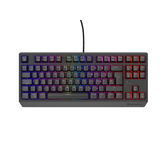 TECLADO GAMING GENESIS THOR230 TKL RGB MECÂNICO NEGRO SWITCH OUTEMUROJO HOT SWAP