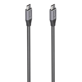 AISENS USB 3.2 Gen2x2 Cabo de Alumínio 20Gbps 8K 30Hz 5A 100W E Marca USB Tipo CM USB CM Cinza 3.0m