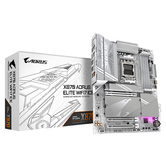 Placa Base GIGABYTE AMD X870 AORUS ELITE WIFI7 ICE - Compatível com CPUs AMD Ryzen 9000, 16+2+2 fases VRM digital, até 8200MHz DDR5 (OC), 3xPCIe 5.