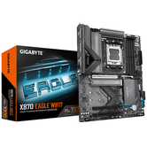 GIGABYTE AMD  X870 EAGLE WIFI7 Placa Base - Compatible con CPUs AMD Ryzen 9000, 14+2+2 fases VRM, hasta 8000MHz DDR5 (OC), 1xPCIe 5.0 + 2xPCIe 4.0, Wi