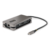 Adaptador Multipuertos USB-C - HDMI/DP 4K a 60Hz - Hub Ladrón USB de 3 Puertos - Power Delivery de Paso de 100W - GbE - Docking Station USB Tipo C de