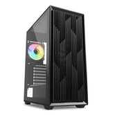 CAIXA GAMING SHARKOON VK2 RGB ATX PRETO 3XVENT 120MM 2XUSB SN FONTE