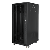 ARMARIO LANBERG RACK 19" 27U 600X800 FLAT PACK NEGRO PUERTA CRISTAL CON LCD