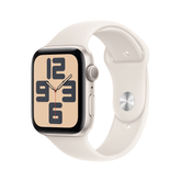 Capa de alumínio Starlight para Apple Watch SE GPS 44 mm com pulseira esportiva Starlight - S/M