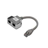 CAT 5E PATCH CABLE ADAPTADOR 2X CAT 5E SHIELDED PC-PC 2X RJ45 FÊMEA PARA 1X RJ45 MACHO 0,19 M
