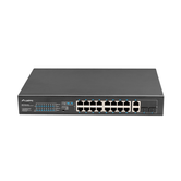 INTERRUPTOR DE RACK LANBERG 18 PTOS 100MB 16xPOE+/ 2x GBIT ÉTER 150W 10"/19"