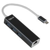 iggual Hub tipo C 3 portas USB 3.0 + RJ45 Gigabit