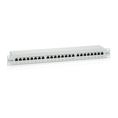 PATCH PANEL 24 PORTAS CATEGORIA 6 BLINDADO COR CINZA CLARO