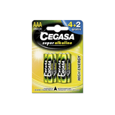 BATERIA CEGASA SUPER ALC LR03 BLISTER 4 UNIDADES + 2 GRÁTIS