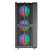 CASO SEMI-TORRE ATX GAMING MARS GAMING MCVAULT PRETO FRONTAL MALHA VERTICAL 4x120mm ARGB 3xPCI VER