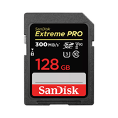 CARTÃO DE MEMÓRIA SANDISK EXTREME PRO 128GB SDXC ATÉ 300MB/S, UHS-II, CLASSE 10, U3, V90