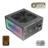 MARS GAMING MPB750S, fonte de alimentação ATX ARGB 750W, 6 anos de garantia, 80Plus Bronze 230V EU, 90% de eficiência, ventoinha AI-RPM de 120 mm, iluminação