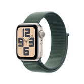 Apple Watch SE GPS 40mm Caixa de alumínio Starlight com alça esportiva Lake Green