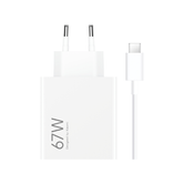 Xiaomi 67W HyperCharge Combo Cargador de Pared para Smartphone USB-A 67W + Cable - Identificacion Inteligente de Dispositivos - Color Blanco