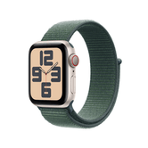Apple Watch SE GPS + Cellular Caixa de alumínio Starlight de 40 mm com alça esportiva Lake Green