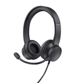 HEADSET TRUST AYDA 25087 JACK 3.5mm MICROFONO PLEGÁVEL DIADEMA AJUSTÁVEL
