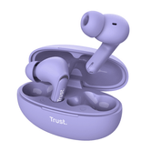 HEADSET INTRAUDITIVO BLUETOOTH TRUST YAVI 25297 LILA ENC BASE DE CARREGAMENTO USB-C TOUCH CONTROL 23h