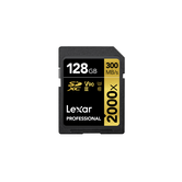 CARTÕES LEXAR 128GB PROFISSIONAL 2000X SDXC UHS-II, ATÉ 300 MB/S LEITURA 260 MB/S GRAVAÇÃO C10 V90 U3