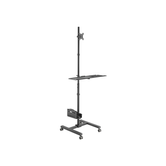 SUPORTE DE PISO COM RODAS EQUIPADO 650171 PARA TELA DE 17 "-32" CPU E TECLADO Máx. 8Kg VESA 100x100