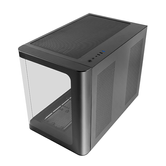 CAJA MICROATX GAMING MARS GAMING MCFUSIONM CRISTAL CURVADO GPU 445mm 1x3.5 2x2.5 NEGRO