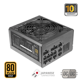 MARS GAMING  MPB1000P, Fuente Alimentación Modular ATX 3.0 1000W, 10 Años Garantía, 80Plus Gold, Ventilador 140mm AI-RPM, Condensadores Japoneses, Sop