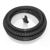 AISENS Organizador de cable en espiral 25mm  Negro  10 0m