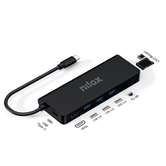 Nilox Dock Usb c 8 en 1 Negro