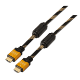 AISENS HDMI MACHO PARA HDMI MACHO CABO DE ALTA VELOCIDADE COM ETHERNET V1 4 CONECTORES DE BLINDAGEM MÚLTIPLA COM BLINDAGEM DOURADA 1M PRETO A119 0110
