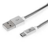 CABO DE LIGAÇÃO PREMIUM MICRO USB 2.4 METALIZADO 1M