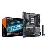 GIGABYTE Intel B860 EAGLE WIFI6E Placa base - CPUs Intel Core Ultra, VRM de 12+1+2+1 fases, até 9066MHz DDR5, 1xPCIe 5.0 + 2xPCIe 4.0 M.2, LAN 2,5
